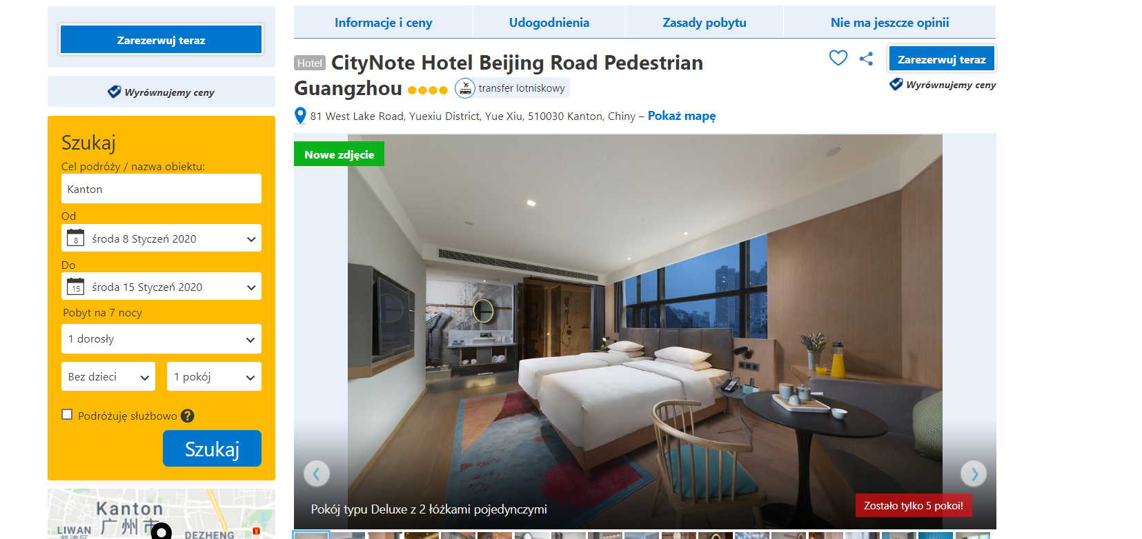 Hotel 4 gwiazdkowy w Kantonie